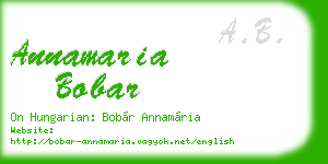 annamaria bobar business card