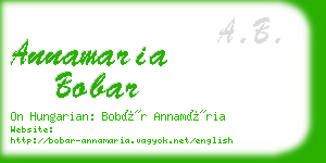 annamaria bobar business card
